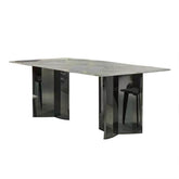 Pietro Glossy Sintered Stone Dining Table (160cm/180cm/200cm) - Maxi Home Furnishing